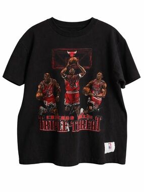 ❗️RARE❗️Chicago Bulls 'Triple Threat' Nutmeg Tee